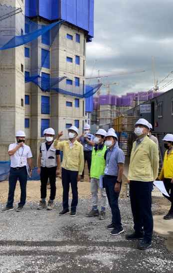 아산시, 민간 아파트 신축공사 현장 안전대전환 합동 안전 점검