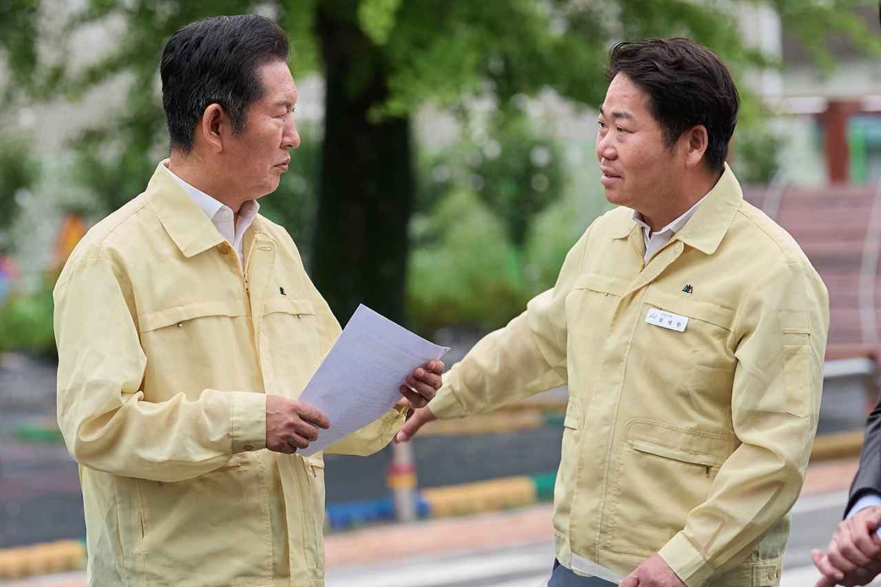 오세현 아산시장, 수해지역 긴급 현장점검 관련사진