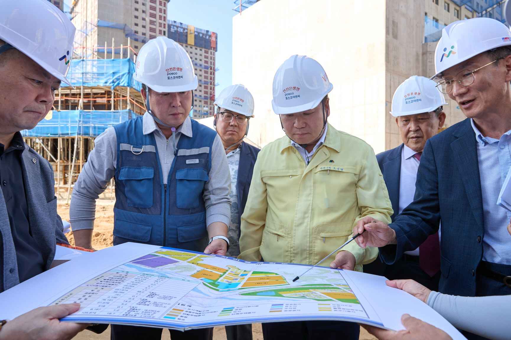 오세현 아산시장, 탕정지구 도시개발사업 현장 점검 관련사진