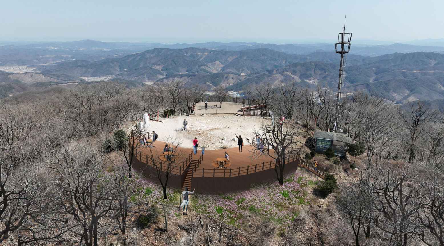 아산시, 광덕산 정상 전망대 설치로 ‘힐링 명소’ 조성