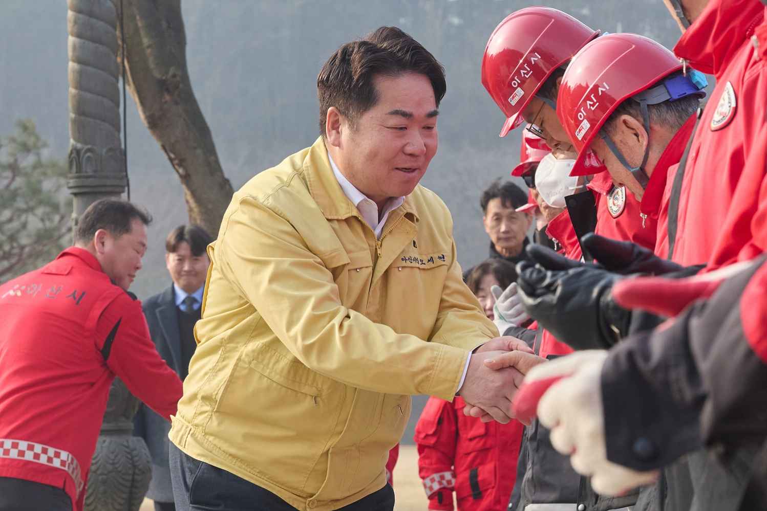 오세현 아산시장, 산불방지 전문교육 현장 방문… 격려 및 안전 당부