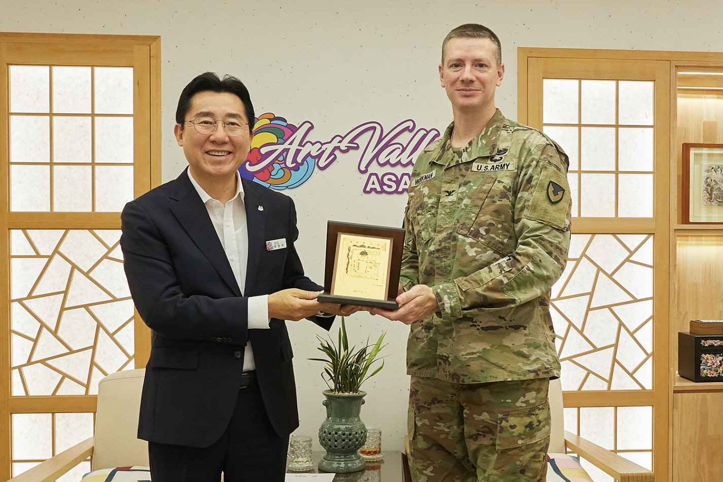 박경귀 아산시장 “평택 미군과 문화예술 교류 확대할 것” 관련사진